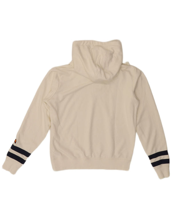 Ellesse Womens Oversized Crop Hoodie Jumper UK 10 Small White Striped