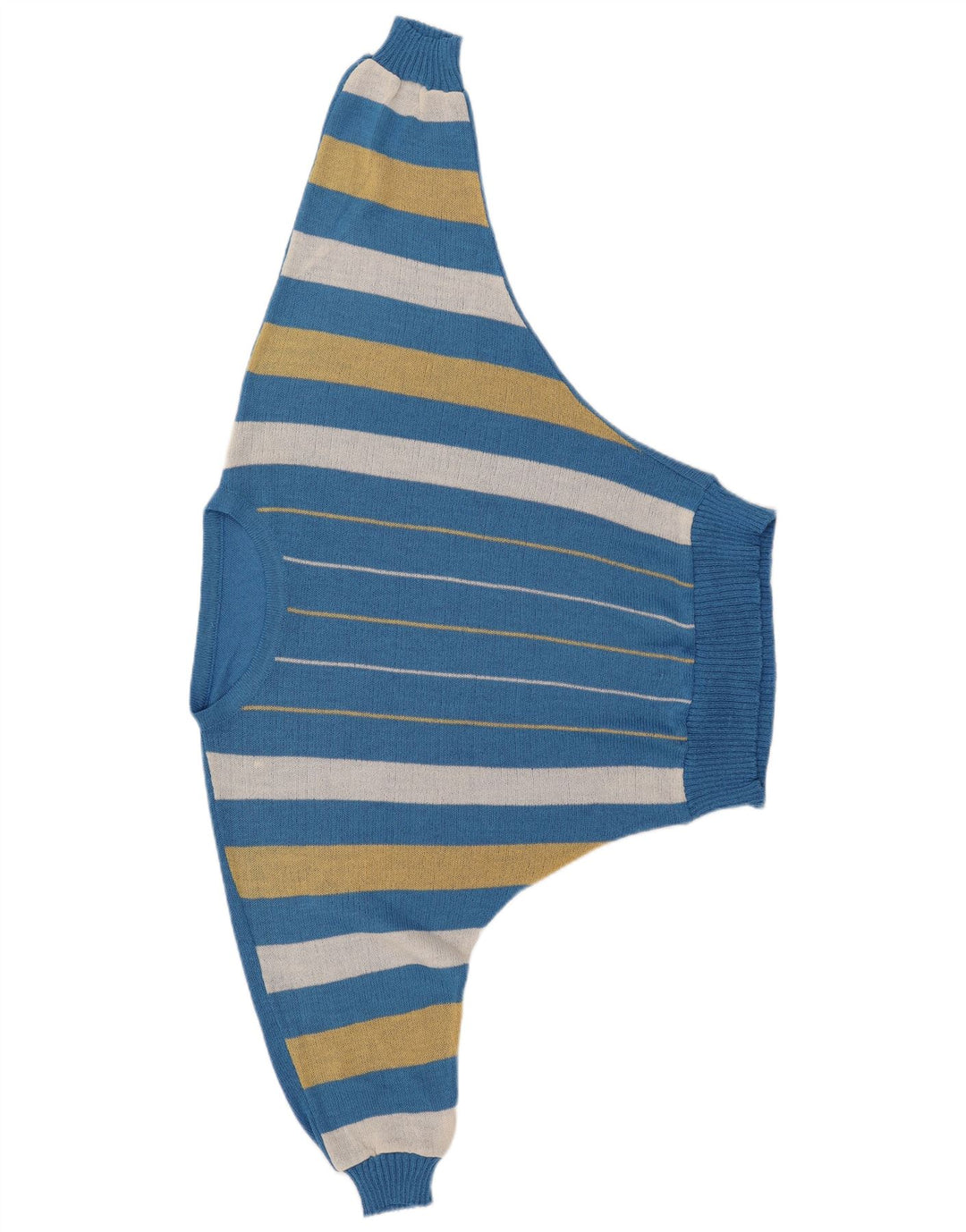 Γυναικείο πουλόβερ Vintage Batwing Boat Neck Jumper IT 40 Small Blue ριγέ