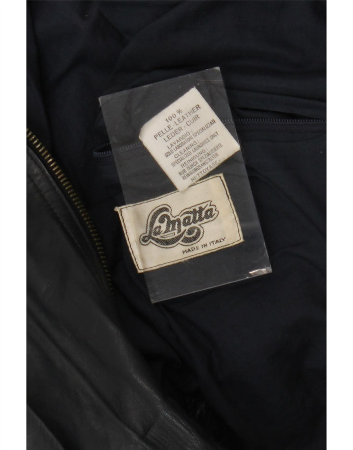 Ανδρικό δερμάτινο μπουφάν La Matta Bomber UK 38 Medium Navy Blue Leather