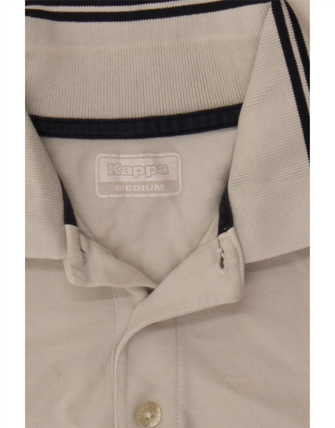 Ανδρικό μπλουζάκι πόλο Kappa, μεσαίο λευκό