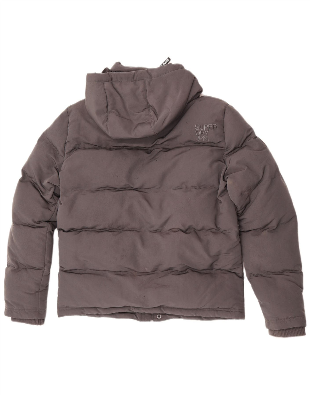 Superdry Ανδρικό γραφικό μπουφάν με κουκούλα με επένδυση UK 36 Small Grey Polyester