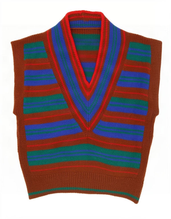 Vintage γυναικείο γιλέκο Tank Top UK 18 XL Πολύχρωμο ριγέ