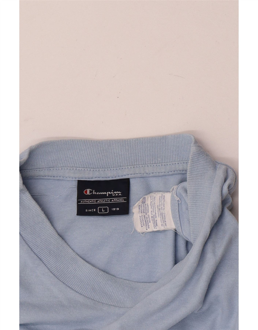 Champion Ανδρικό γραφικό T-Shirt Top μεγάλο μπλε βαμβακερό