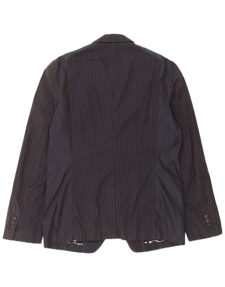 Iceberg Ανδρικό Σακάκι 2 Κουμπιών IT 54 2XL Navy Blue Pinstripe Cotton