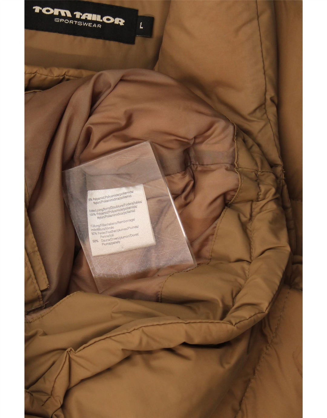 Tom Tailor Ανδρικό padded Gilet UK 40 Large Beige Polyamide