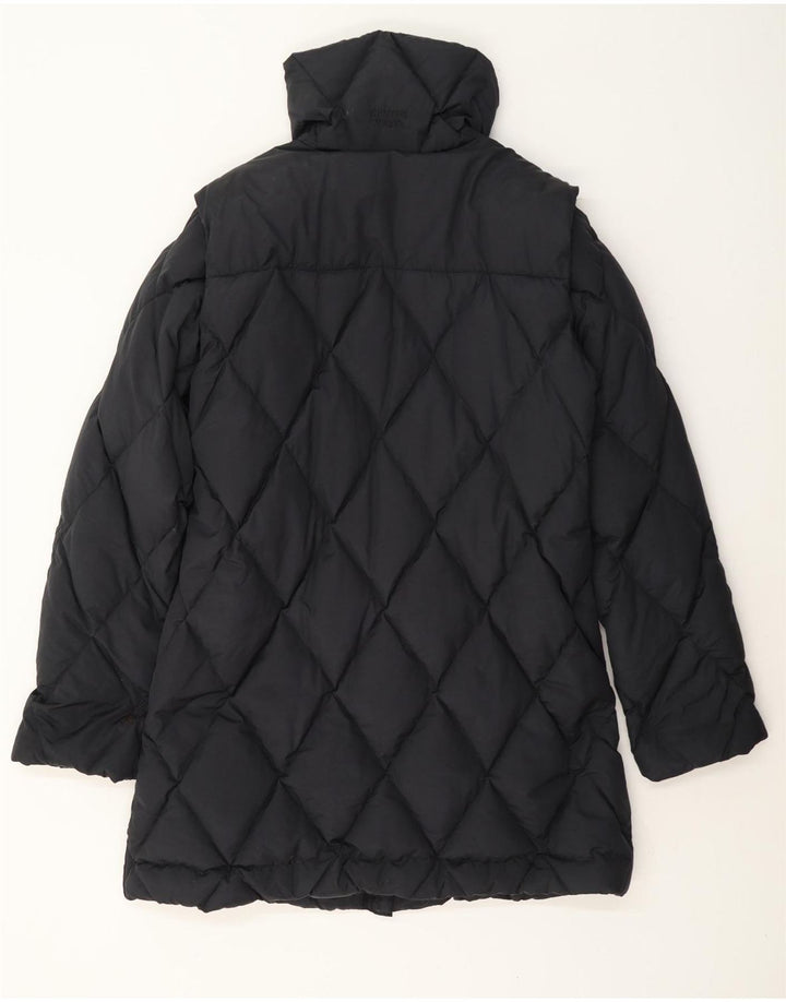 Armani Jeans Γυναικείο παλτό UK 14 Large Navy Blue Polyamide