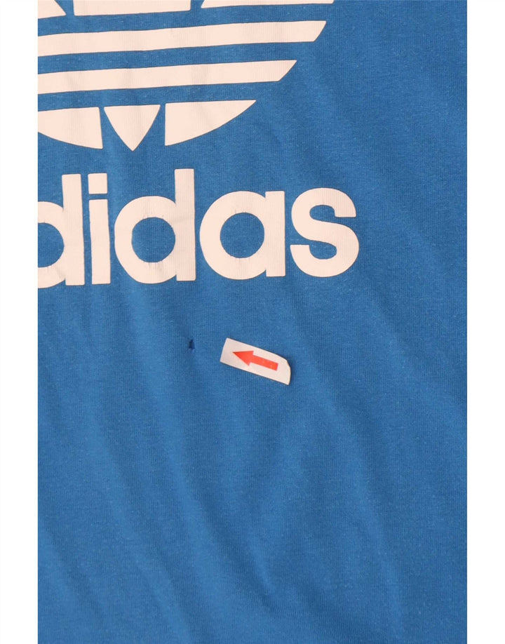 Ανδρικό γραφικό T-Shirt Adidas Top Small Blue βαμβακερό