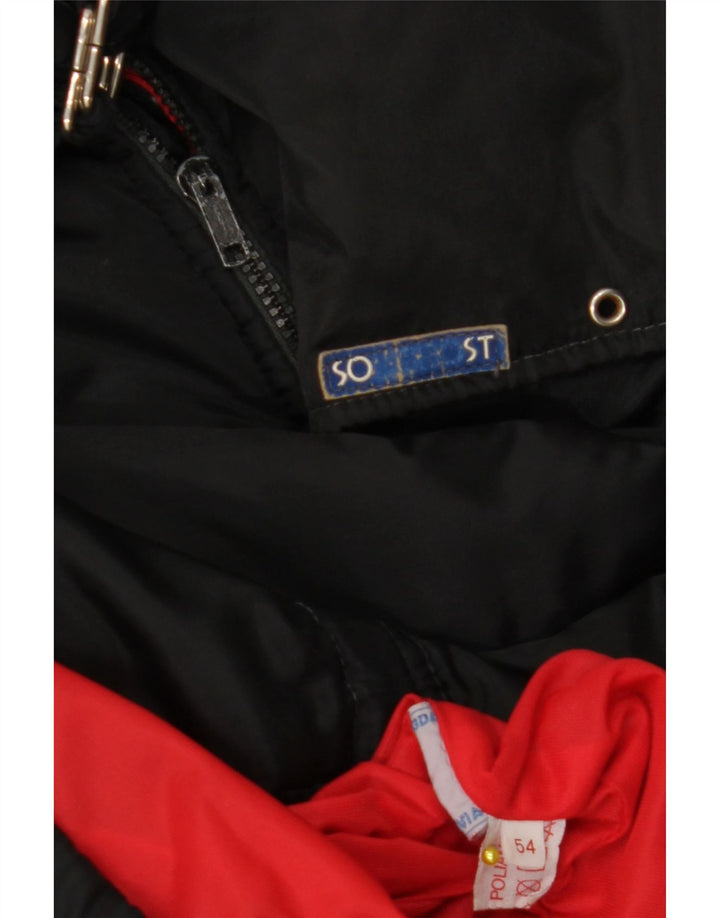 Ανδρικό τζάκετ VINTAGE Windbreaker IT 54 2XL Black Colourblock Polyamide