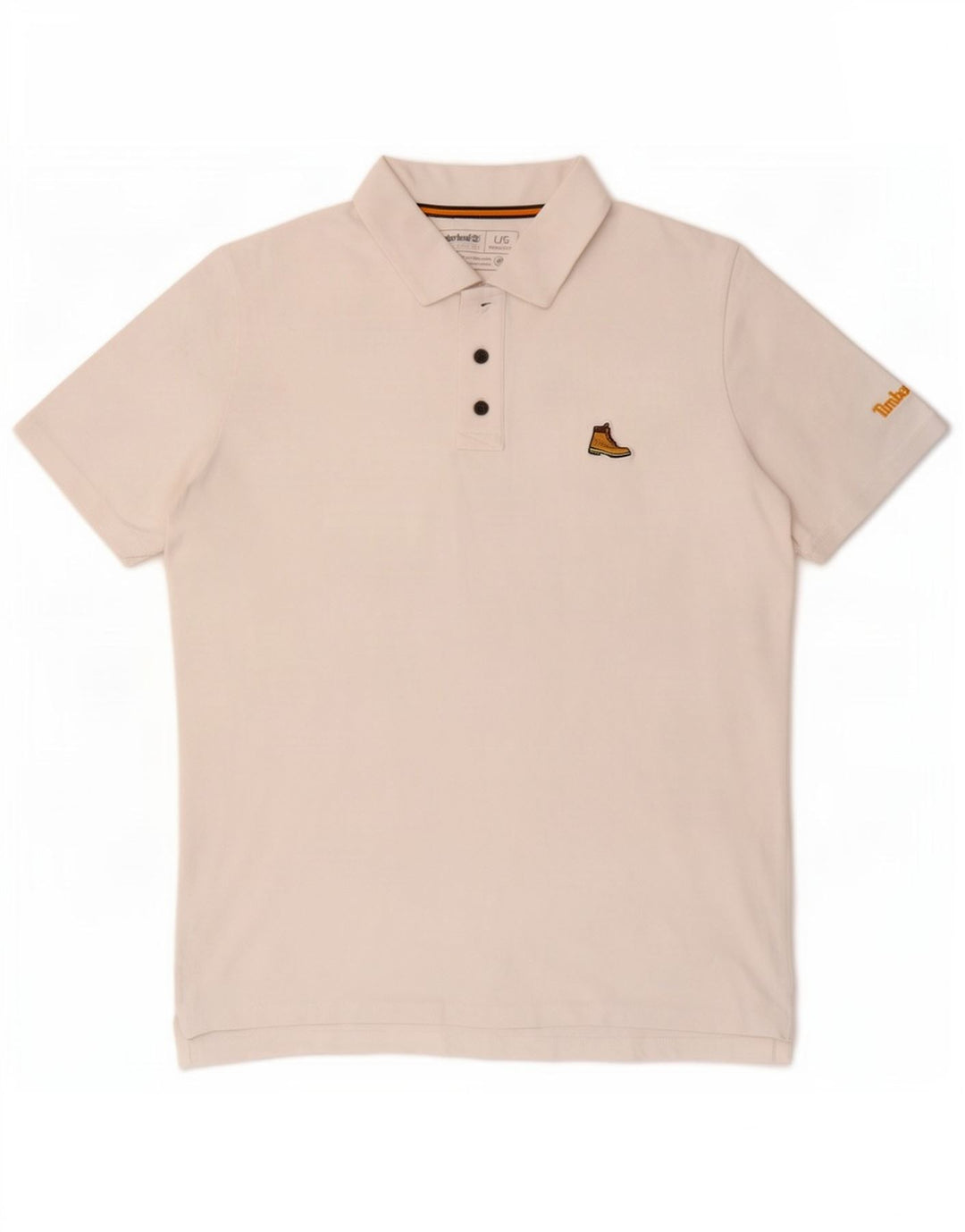 Timberland Ανδρικό πουκάμισο Polo με κανονική εφαρμογή, μεγάλο λευκό βαμβακερό