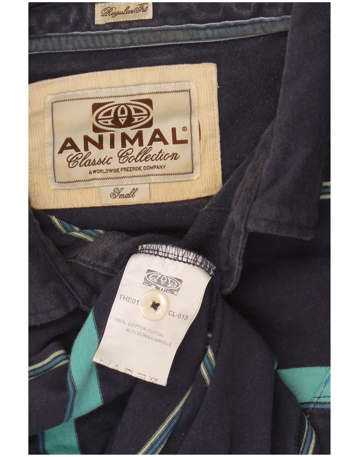 Animal Ανδρικό μπλουζάκι πόλο με κανονική εφαρμογή Μικρό μπλε ναυτικό βαμβακερό ριγέ