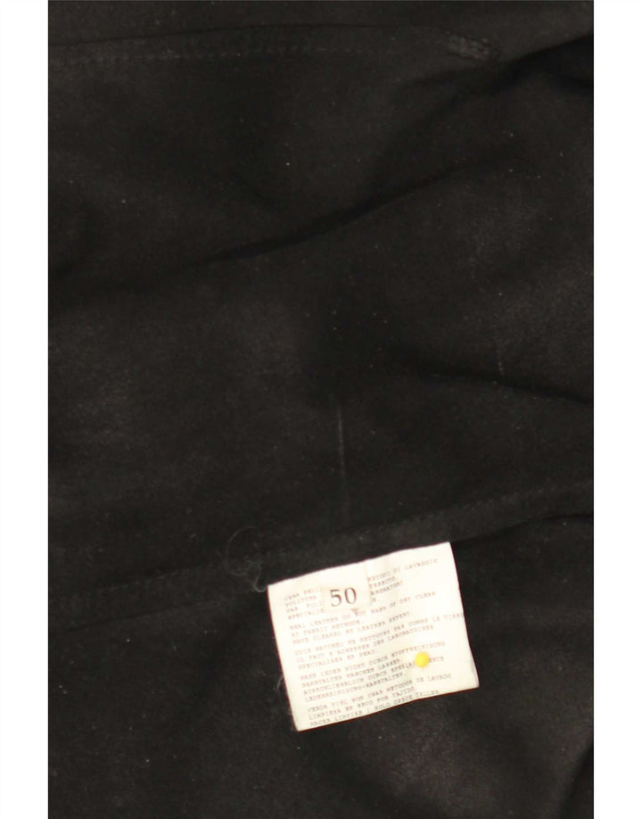 Vintage Γυναικείο Δερμάτινο Πουκάμισο IT 50 XL Μαύρο