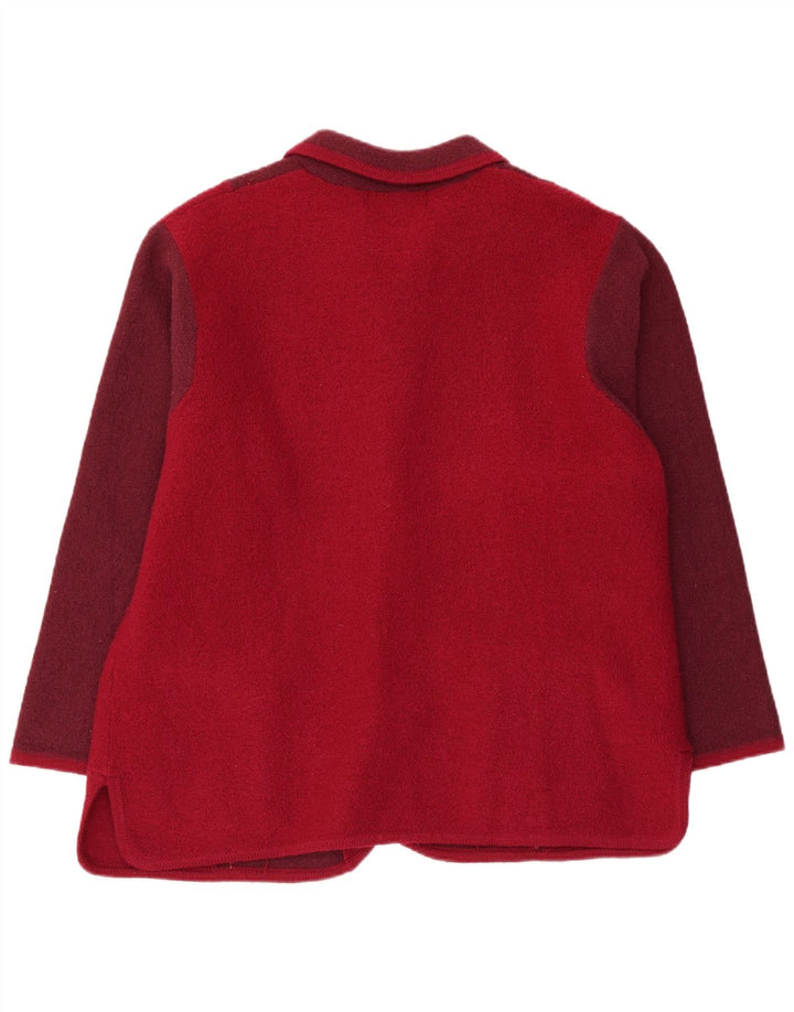 CASAMIA Γυναικείο Loose Fit Blazer Jacket UK 16 Large Burgundy Colourblock