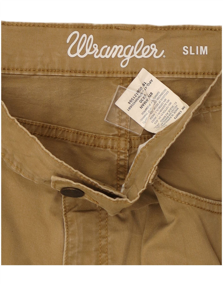 Ανδρικό παντελόνι Chino Wrangler Slim Fit W36 L30 Μπεζ βαμβακερό