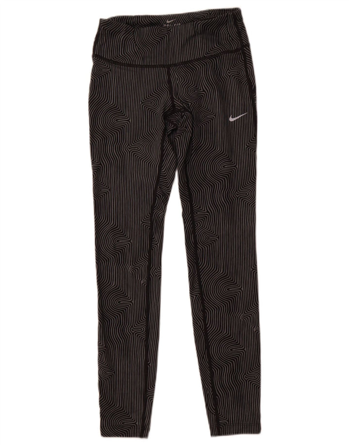 Γυναικείο κολάν NIKE Dri Fit UK 6 XS Grey Pinstripe