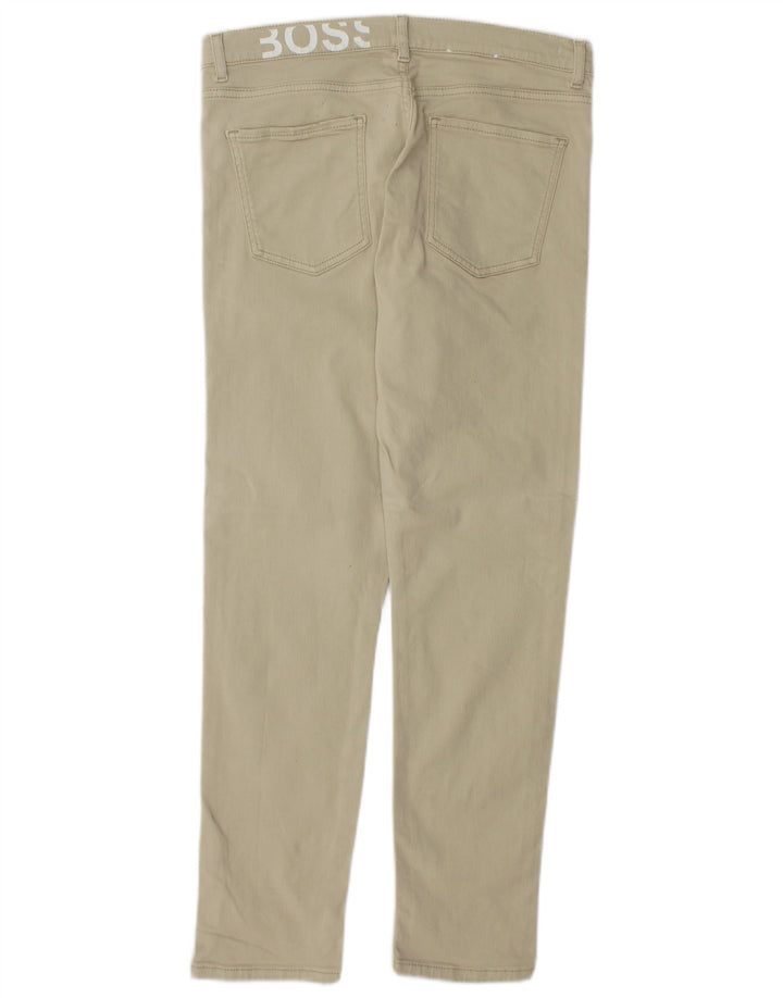 HUGO BOSS Γυναικείο ψηλό ψηλό λεπτό τζιν W29 L28 πράσινο βαμβακερό