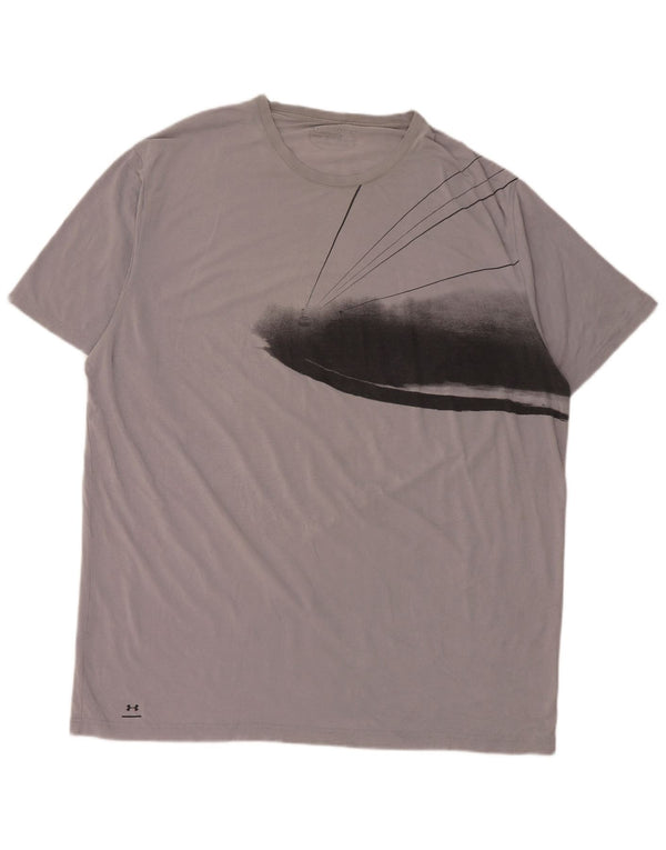 Γραφικό T-Shirt UNDER Armour Ανδρικό Heat Gear Top XL Grey
