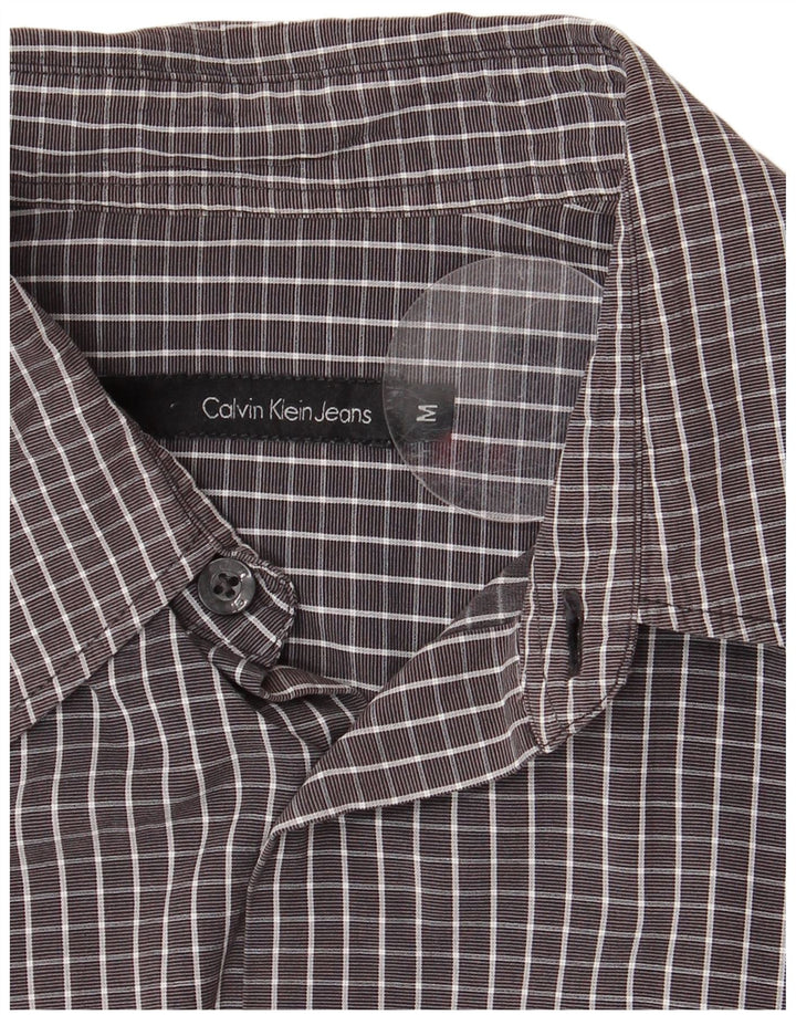 Ανδρικό πουκάμισο CALVIN KLEIN JEANS μεσαίο γκρι Gingham
