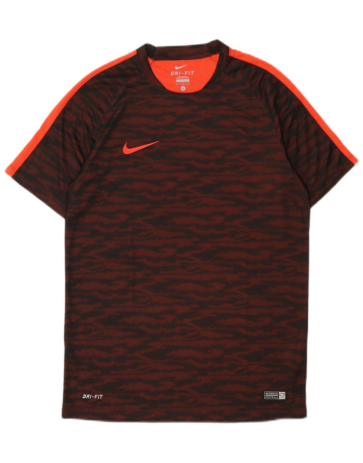 Ανδρικό μπλουζάκι Nike Dri Fit Τοπ μεσαίου μπορντό Animal Print Polyester