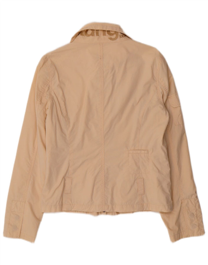 KANGAROOS Womens Utility Jacket UK 12 Medium Beige Cotton