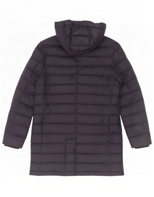 Massimo Dutti Γυναικείο παλτό με κουκούλα UK 14 Medium Navy Blue