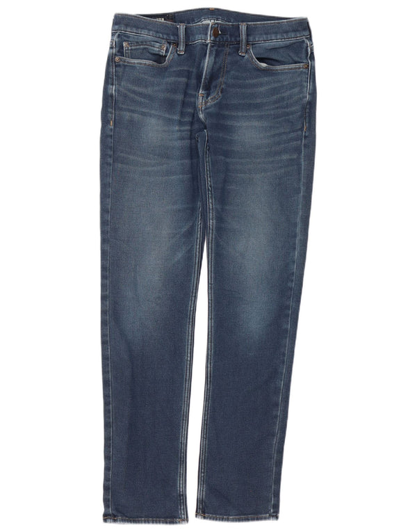 Hollister Mens Skinny Jeans W30 L32 Blue Cotton
