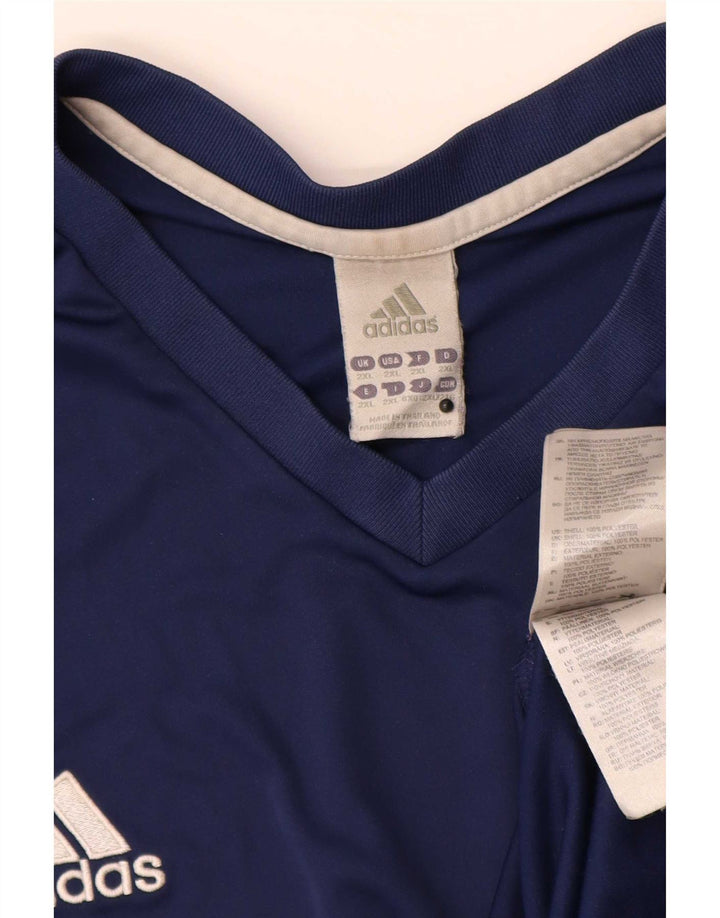 Ανδρικό T-Shirt Adidas Top 2XL Navy Blue Polyester