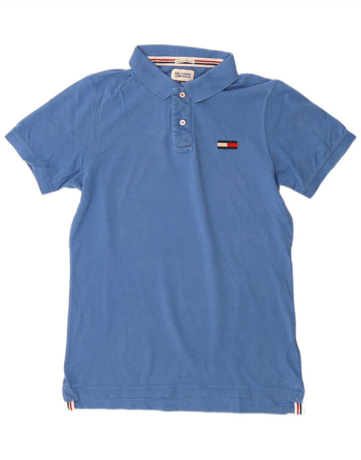 Tommy Hilfiger Ανδρικό Πόλο Μπλουζάκι μεγάλο μπλε βαμβακερό