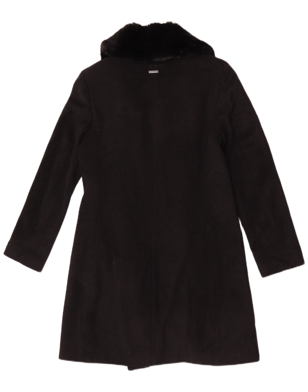 Dkny Γυναικείο Παλτό UK 10 Small Black Wool