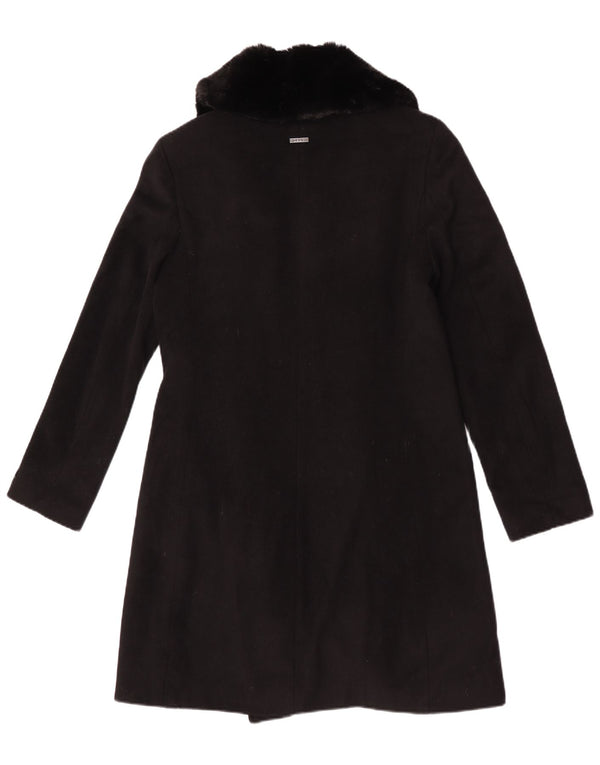 Dkny Γυναικείο Παλτό UK 10 Small Black Wool