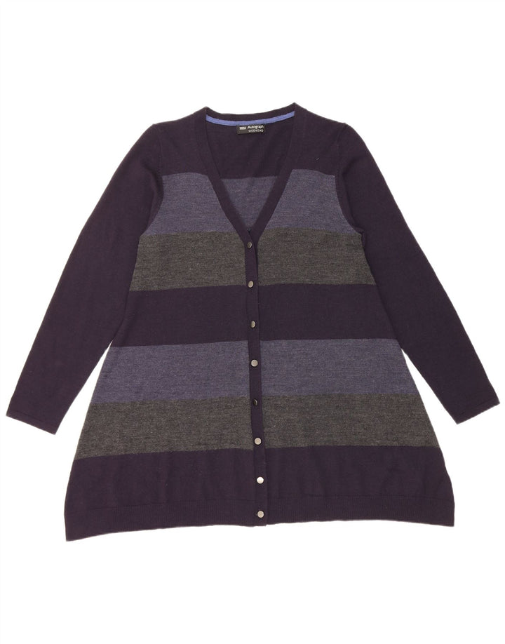 Marks & Spencer Γυναικείο πουλόβερ UK 14 Medium Navy Blue ριγέ