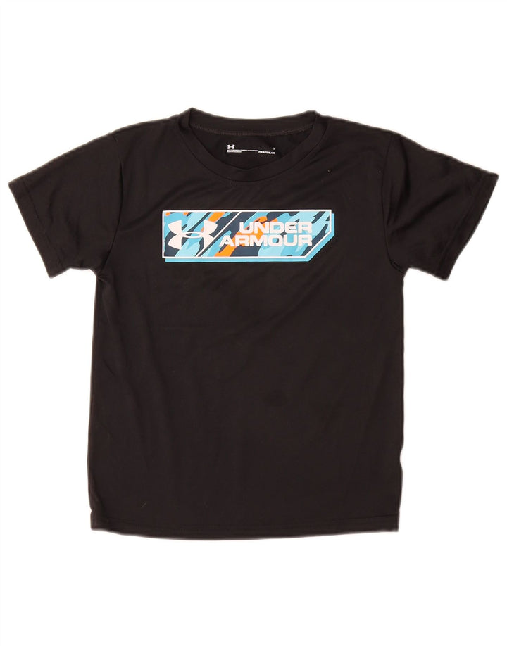 Γραφικό μπλουζάκι UNDER Armor Boys Heat Gear Top 6-7 ετών Μαύρο