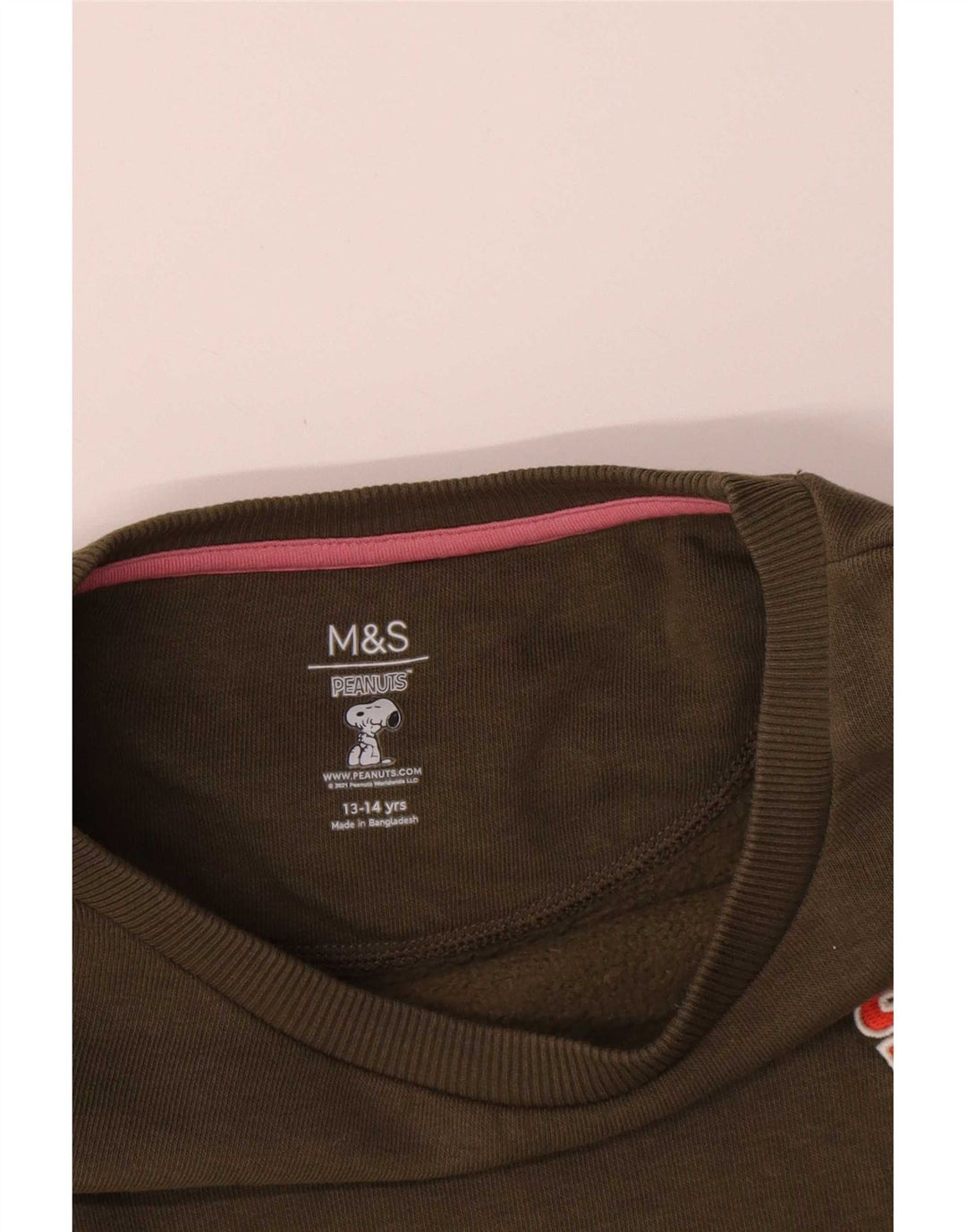 Marks & Spencer Girls Peanuts Φούτερ Jumper 13-14 ετών Χακί