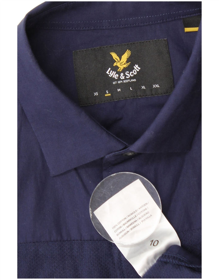 Lyle & Scott Ανδρικό κοντομάνικο πουκάμισο Βαμβακερό σε μπλε ναυτικό
