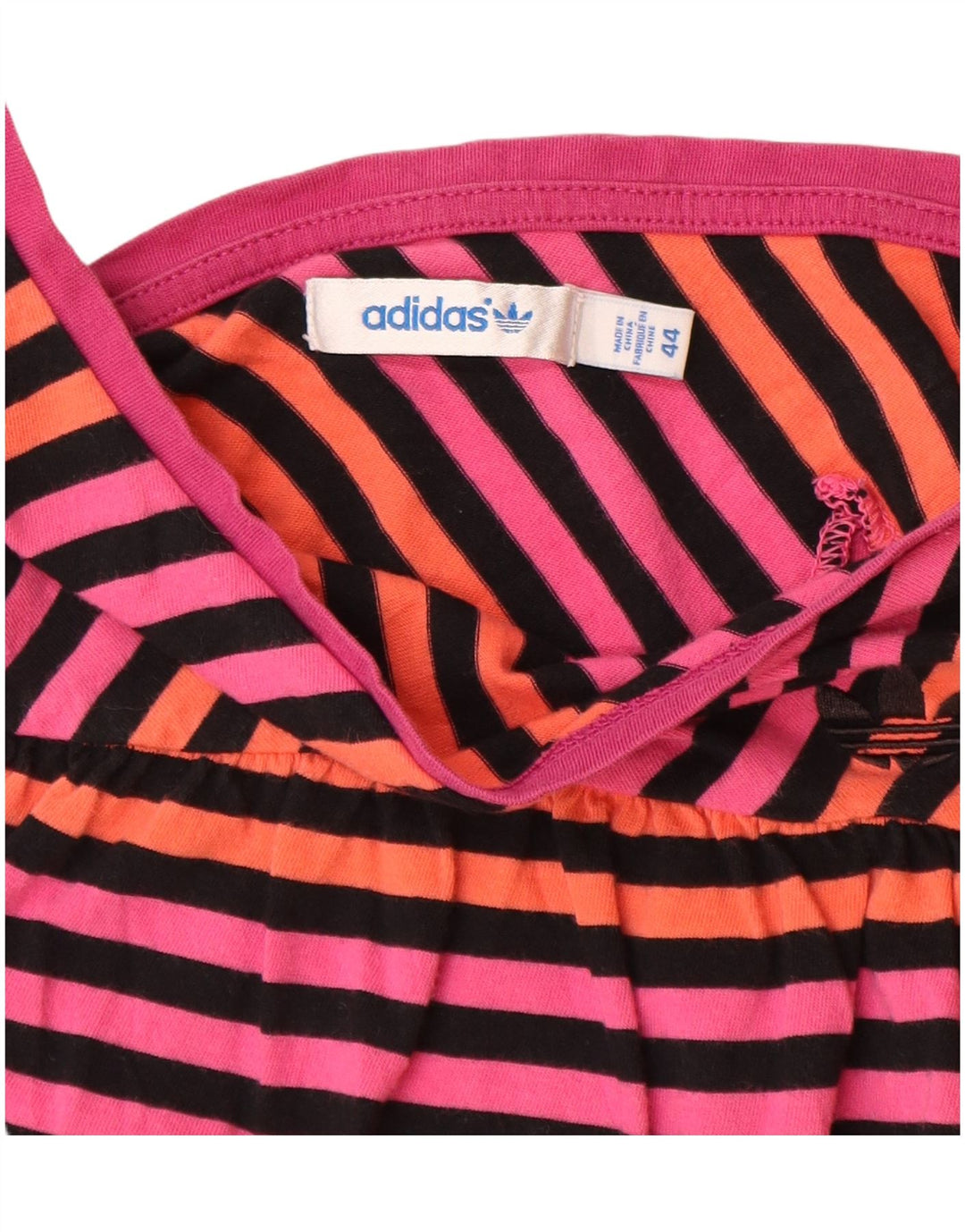 Adidas Γυναικεία Μπλούζα Τοπ IT 44 Βαμβακερό μεσαίο ροζ ριγέ