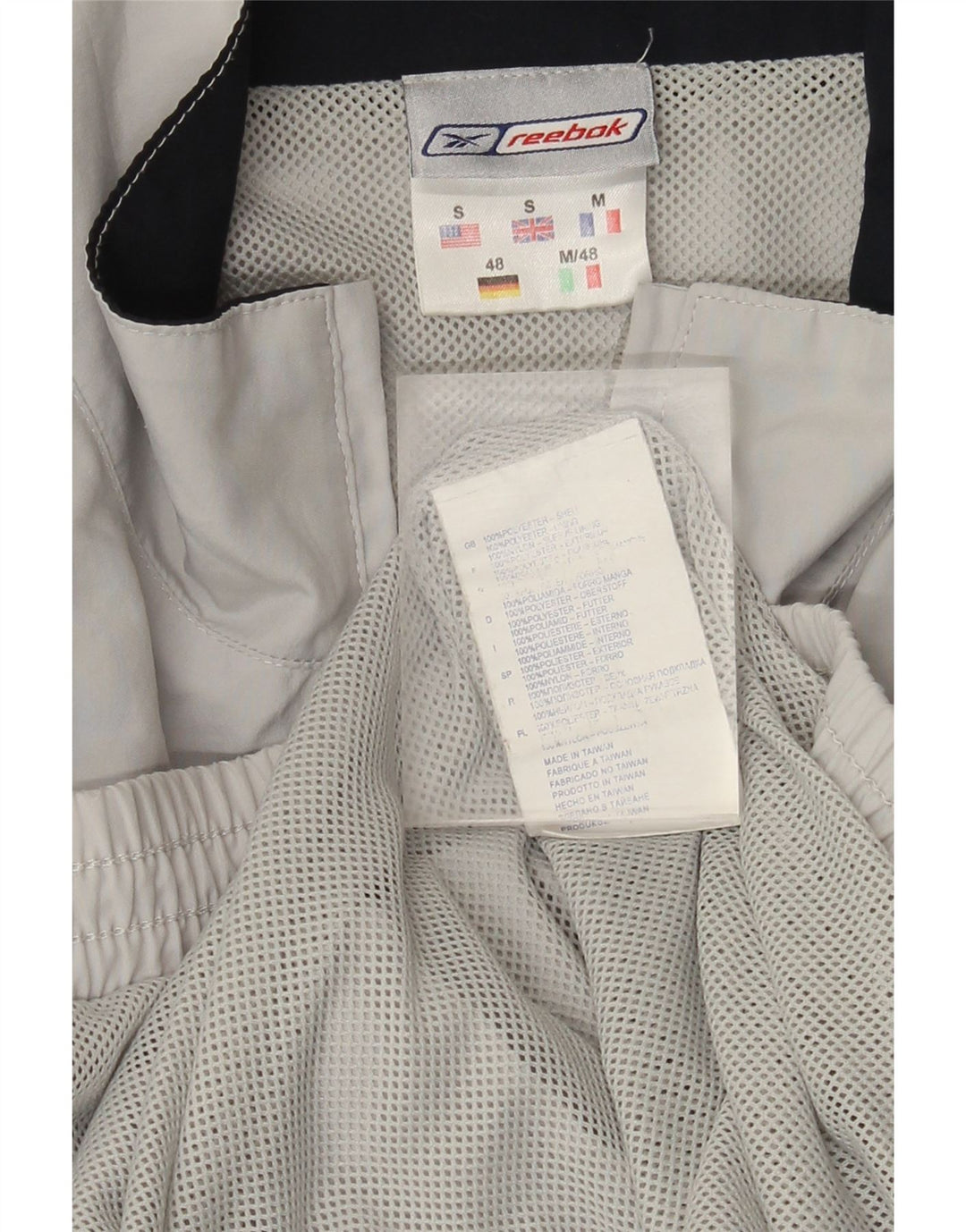 Ανδρική φόρμα Reebok Loose Fit Top Jacket Small Grey Colourblock Polyester