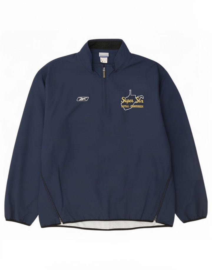 Ανδρικό μπουφάν βροχής Reebok UK 42 XL Navy Blue Polyester