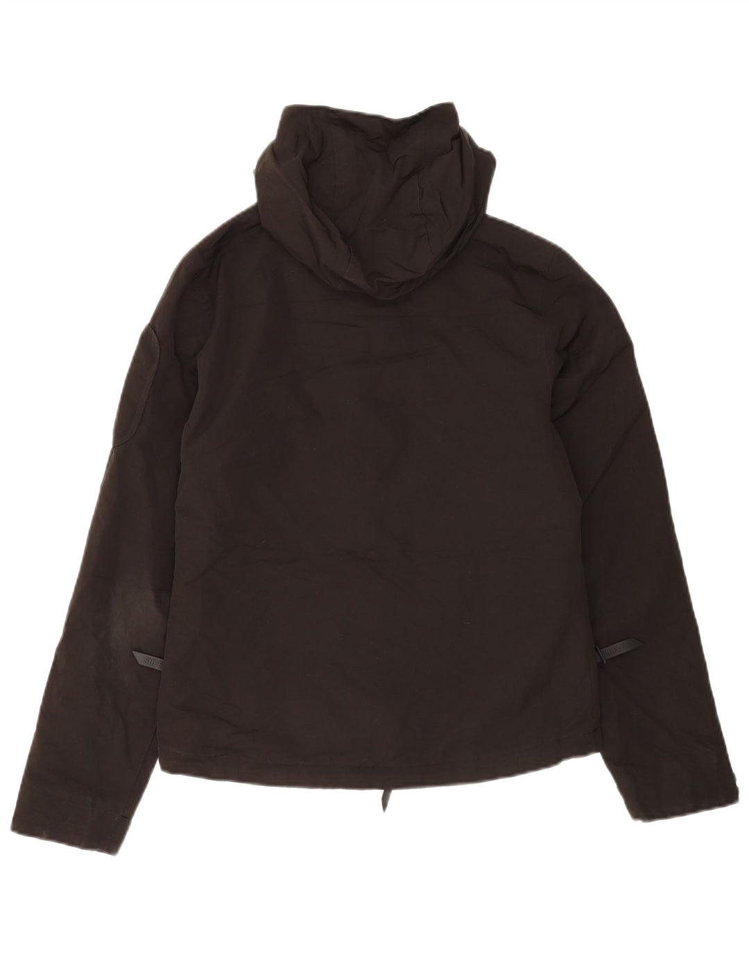 Superdry Γυναικείο μπουφάν βροχής με κουκούλα UK 8 Small Black Polyester