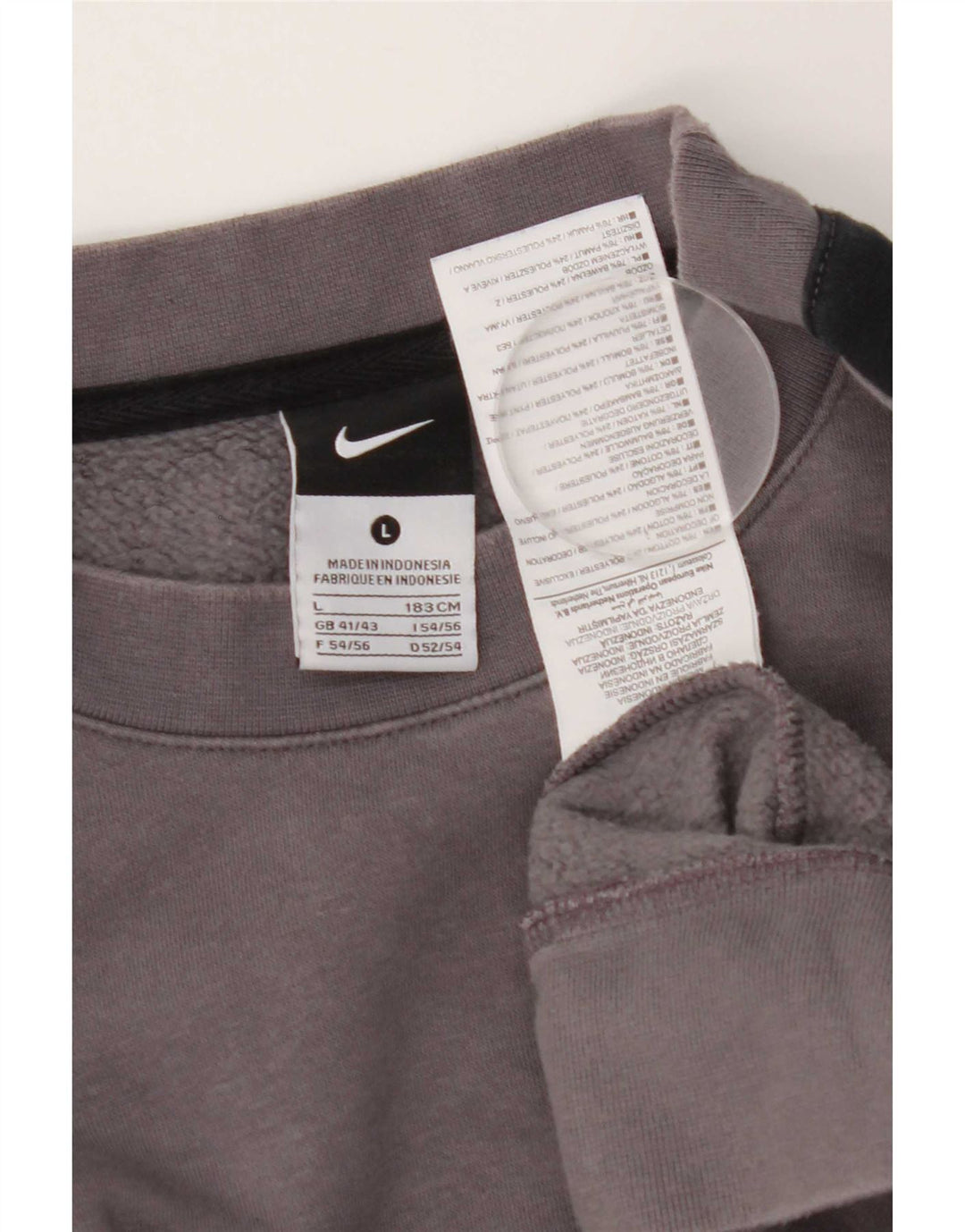 Ανδρικό φούτερ Nike Jumper με μεγάλο γκρι χρώμα, βαμβακερό