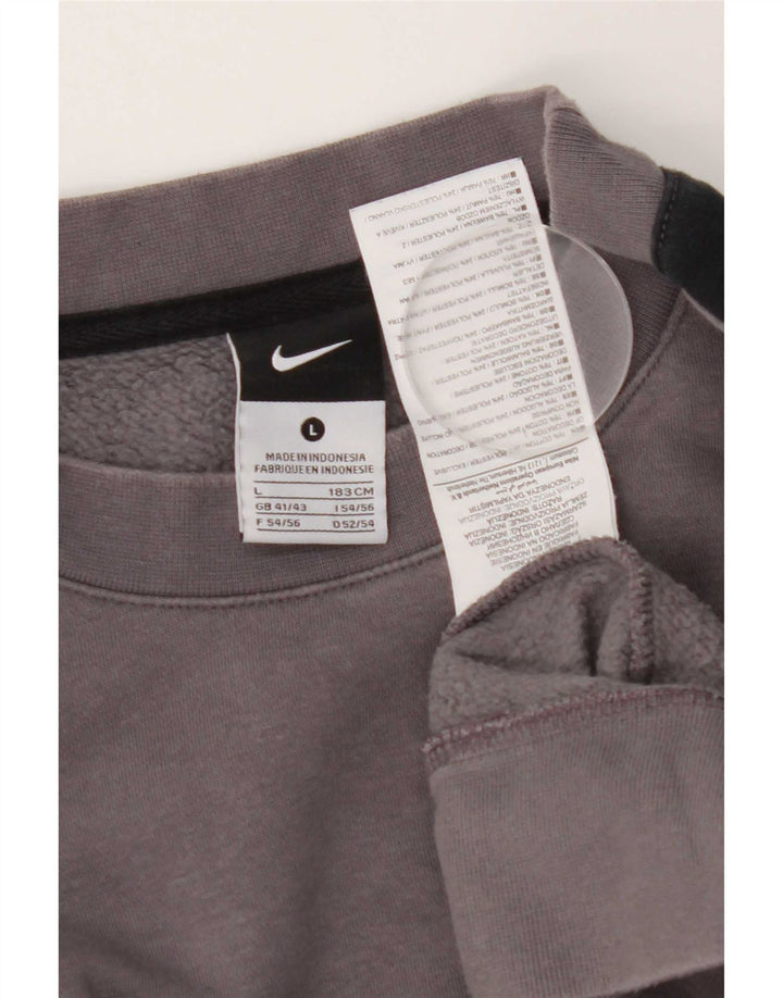 Ανδρικό φούτερ Nike Jumper με μεγάλο γκρι χρώμα, βαμβακερό