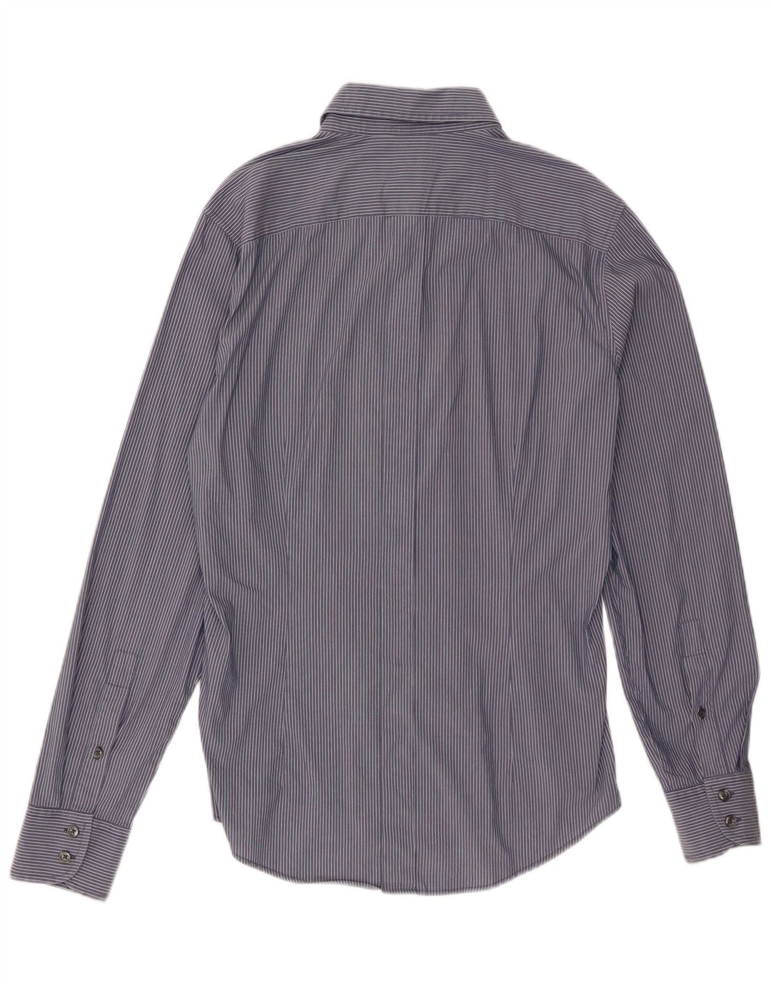 Ανδρικό πουκάμισο Benetton Μεγάλο μπλε Navy Pinstripe Βαμβακερό