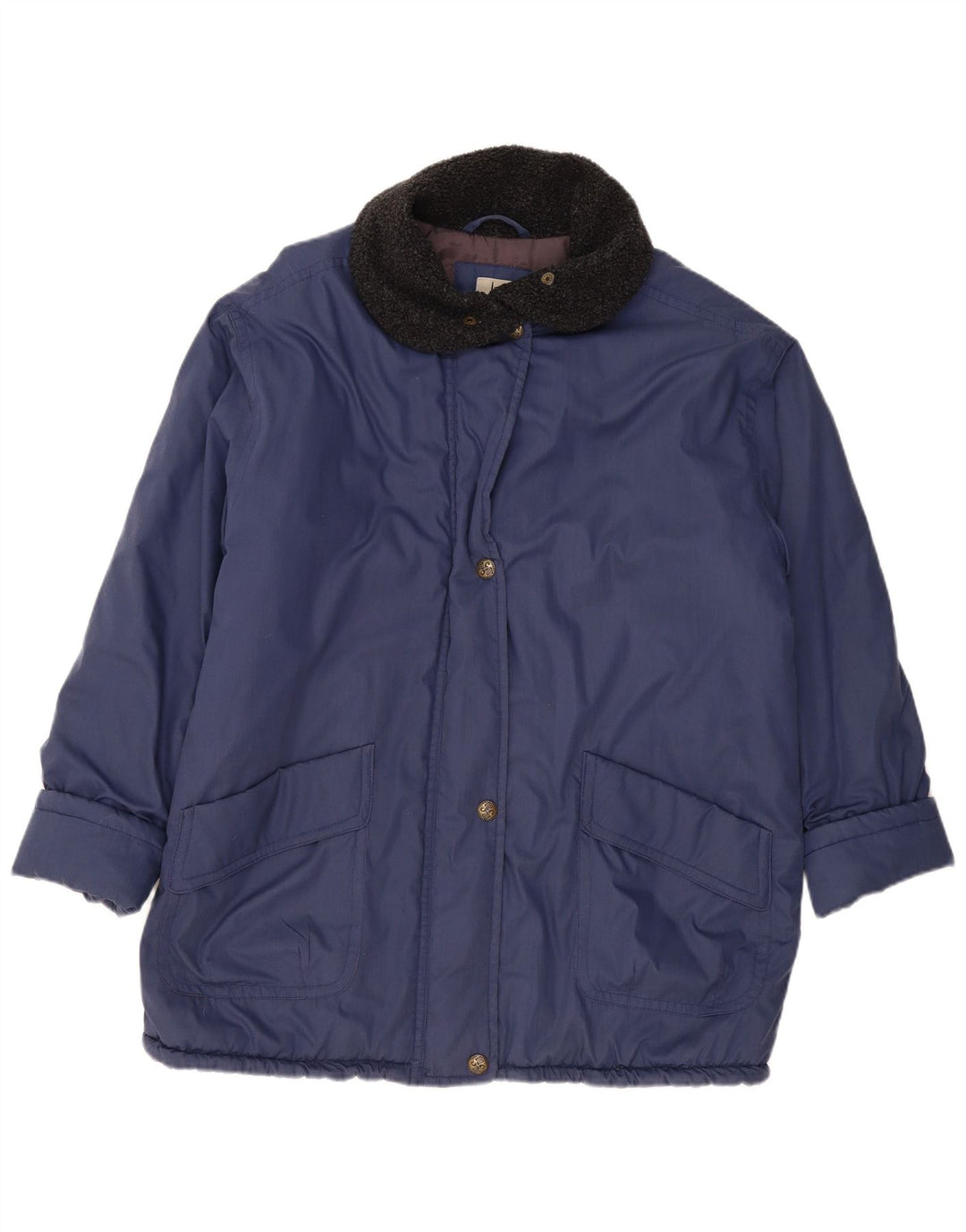 Γυναικείο Windbreaker Jacket VINTAGE UK 20 2XL Navy Blue Polyester