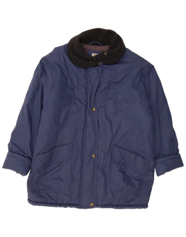 Γυναικείο Windbreaker Jacket VINTAGE UK 20 2XL Navy Blue Polyester