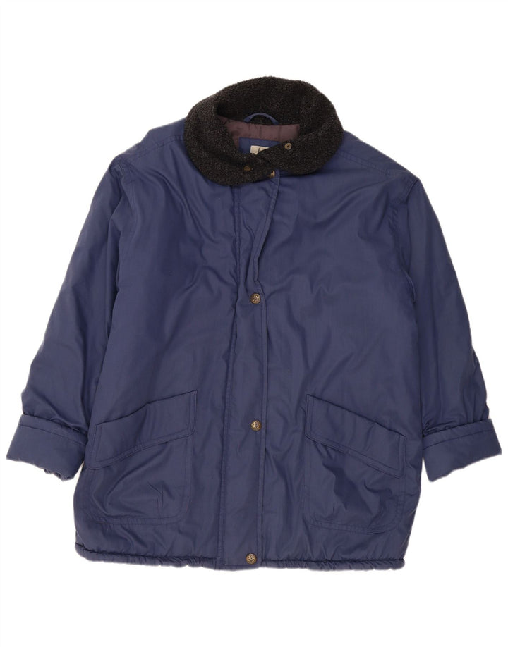 Γυναικείο Windbreaker Jacket VINTAGE UK 20 2XL Navy Blue Polyester