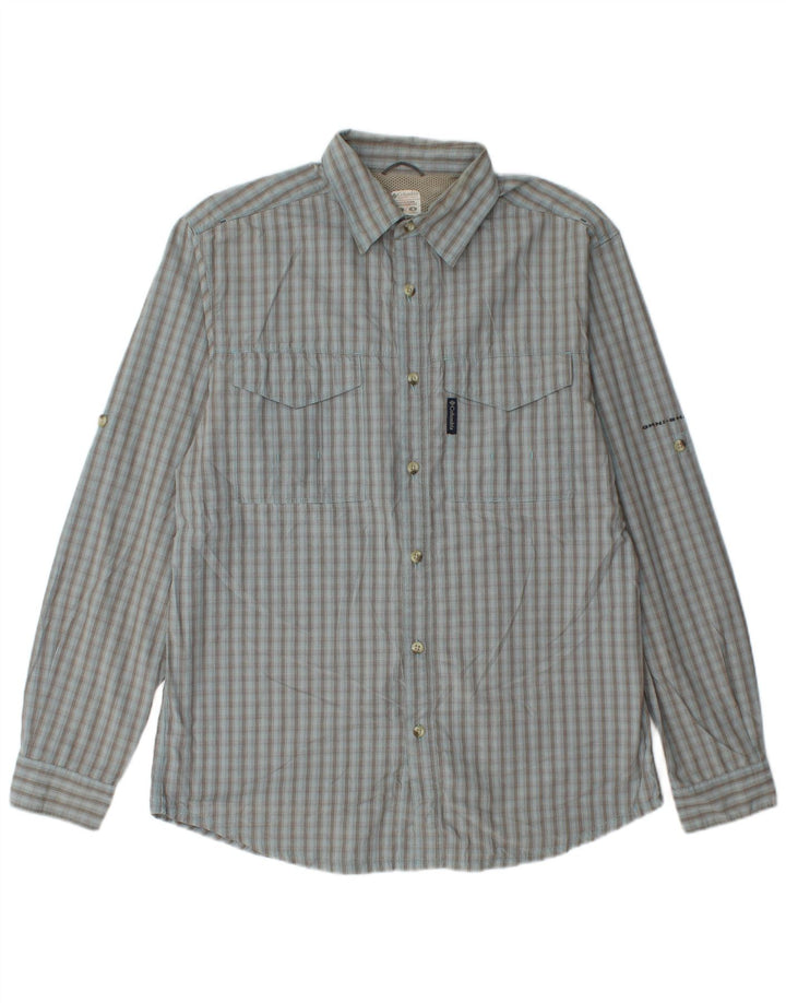 Ανδρικό πουκάμισο Columbia Large Blue Check Cotton