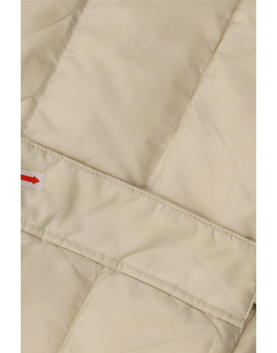 CALVIN KLEIN Γυναικείο μπουφάν με κουκούλα UK 14 Medium Off White Polyester
