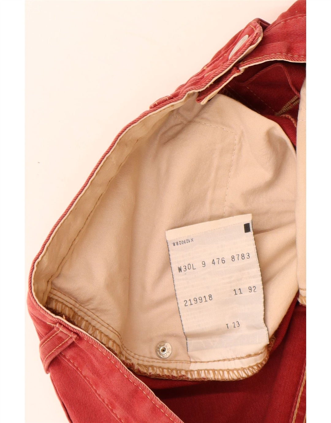 Ανδρικό σορτς LEVI'S 476 τζιν W30 Μεσαίο κόκκινο βαμβακερό