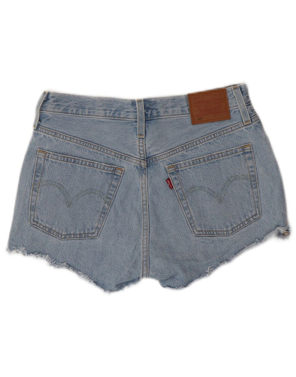 LEVI'S γυναικείο 501 ψηλό τζιν σορτς W27 μικρό μπλε βαμβακερό