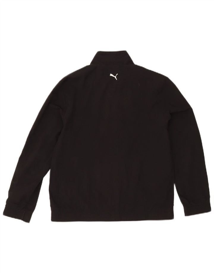 PUMA Boys Graphic Tracksuit Top Jacket 11-12 Years Black