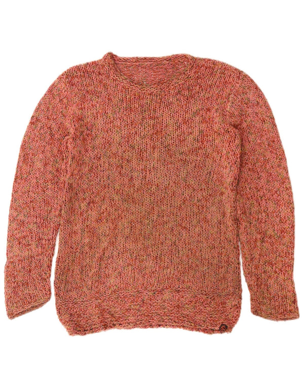 Vintage γυναικείο πουλόβερ με λαιμό σκάφος UK 14 Medium μπορντό