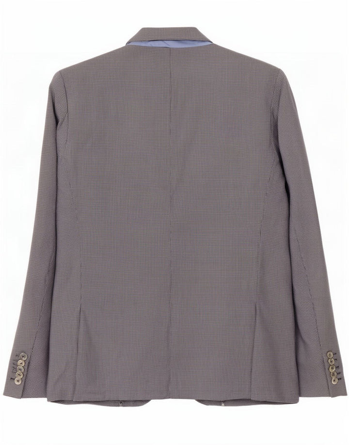 Zara Ανδρικό μπουφάν blazer UK 40 μεγάλο γκρι βαμβακερό Houndstooth